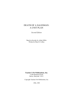 death of a salesman - 2014-2015 Mr. Rhinehart`s English Classes