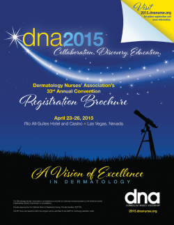here - DNA 2015 - The Dermatology Nurses` Association