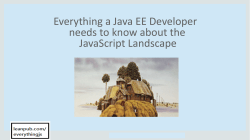 Everything a Java EE Developer needs to know