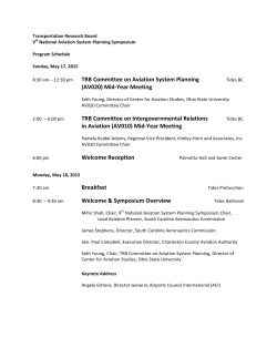PDF version of schedule - National Aviation Systems Planning