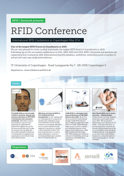 RFID Conference 2015 â By RFID i Danmark