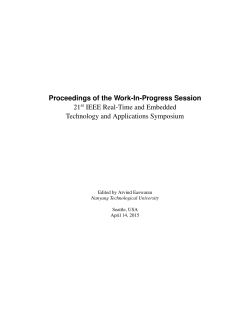 Proceedings of the RTAS`15 Work-In-Progress Session