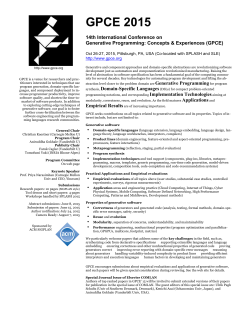GPCE 2015 Call for Papers Flyer