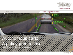 Autonomous cars - Vlaams congres verkeersveiligheid