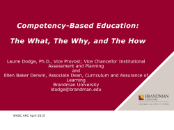 W1 Competency Based Education PPT
