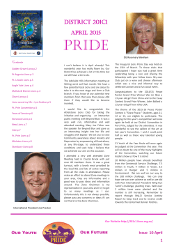 District Pride Bulletin - April 2015.