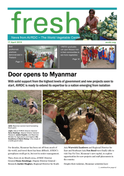 Door opens to Myanmar