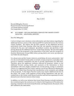 LSN Letter re Additional Services R1214808P1 Janitorial RFP