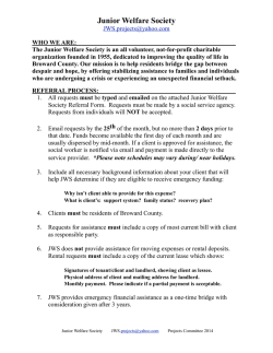 Junior Welfare Society for Financial Assistance Forms
