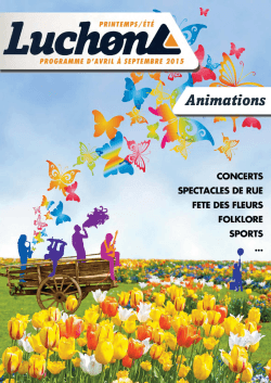 Programme Ã©tÃ© 2015 animations festives