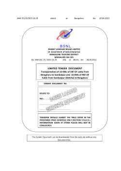 limited tender document - Bangaloretelecom District