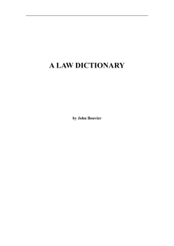A LAW DICTIONARY
