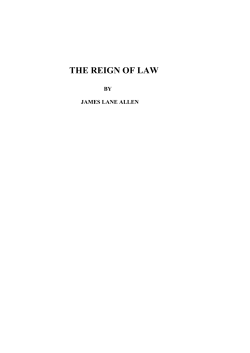 THE REIGN OF LAW