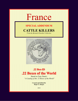 France Cattle Killers addendum