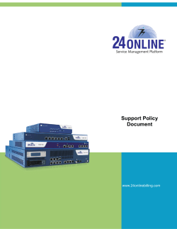 Support Policy Document