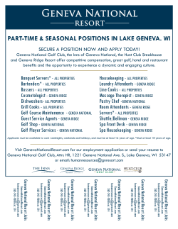 2015 Geneva National Seasonal Positions