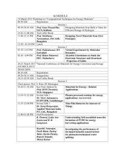 SCHEDULE 20/03/2014