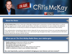 About the Show: When you air The Chris McKay