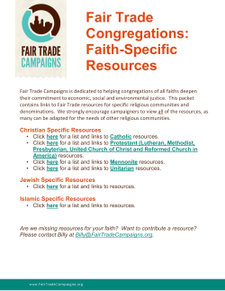 Faith-Specific Resources