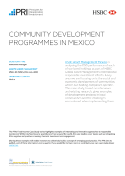 COMMUNITY DEVELOPMENT PROGRAMMES IN MEXICO