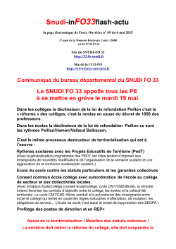 Snudi-inFO33flash-actu - Snudi Force OuvriÃ¨re Gironde