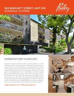 Brochure - 365 Burchett Street, Unit 105, Glendale | Podley Properties