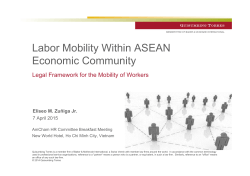 Labor Mobility Within ASEAN Economic Community
