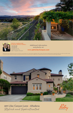 Brochure - 3911 Lilac Canyon Lane, Altadena | Podley Properties