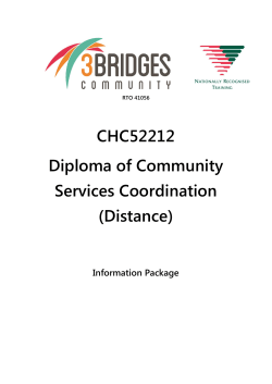 CHC52212 Diploma of Community Services Coordination