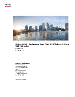High Availability Configuration Guide, Cisco IOS XE Release 3E