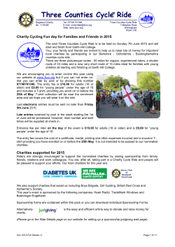 ROTARY CLUB of BRACKNELL - Three Counties Cycle ride 2015