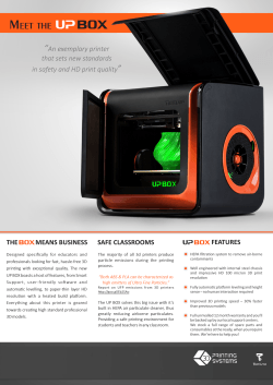 Brochure - 3D Printing Systems