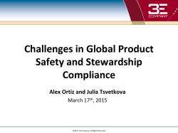 Challenges in Global Product Safety and