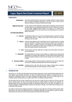Lagos Real Estate Investment Report Q1-2015