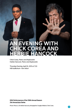 AN EVENING WITH CHICK COREA AND HERBIE HANCOCK