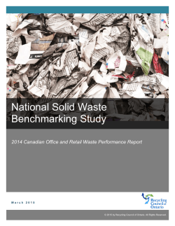 National Solid Waste Benchmarking Study