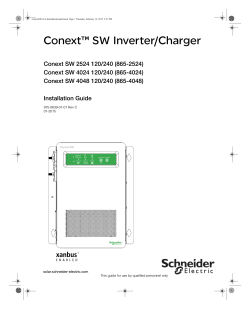 Conext SW-NA Installation Guide 120-240VAC (975-0639
