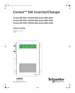 Conextâ¢ SW Inverter/Charger