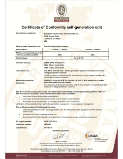 Conext CL 20 25 Denmark Certificate (201503_VDE 4105)