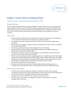 Avigilonâ¢ Control Center 5.4 Release Notes