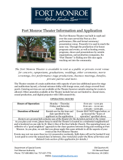 Fort Monroe Theater Information and Application