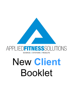 table of contents - Applied Fitness Solutions