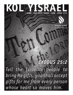 Exodus 25:2 Tell the Israelite people to bring Me gifts