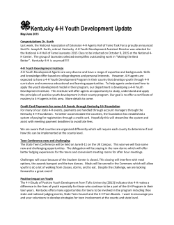 May/June 2015 Update - Kentucky State 4-H