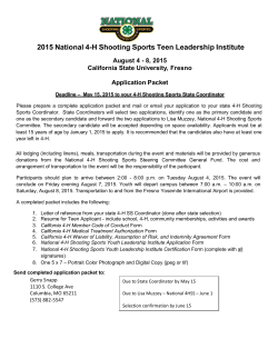 2015 National 4-H Shooting Sports Teen Leadership Institute