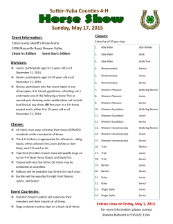 2015 Horse Show Information
