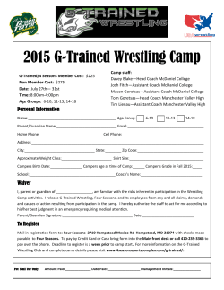 2015 G-Trained Wrestling Camp
