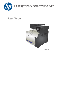 HP LaserJet Pro 500 Color MFP User Guide