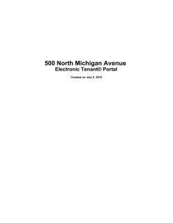 500 North Michigan Avenue Electronic TenantÂ® Portal PDF