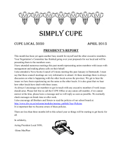 the April 2015 newsletter